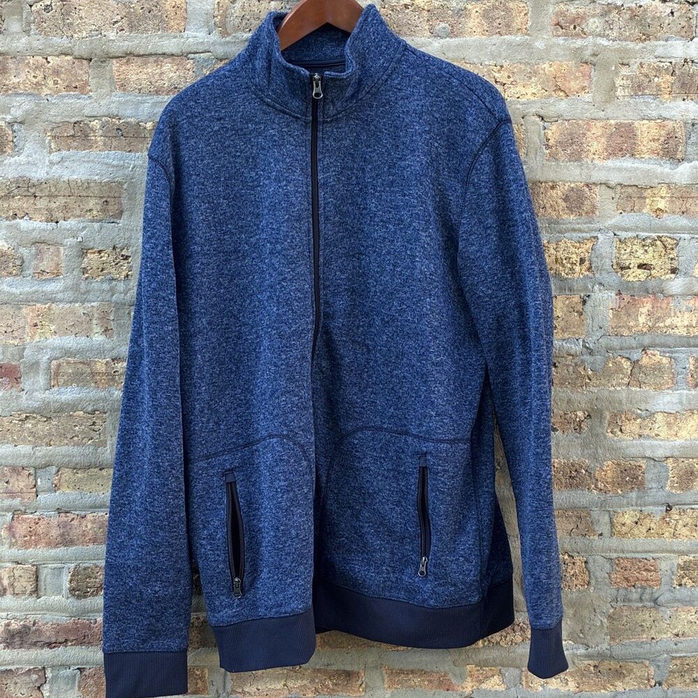 Sonoma Blue Full Zip Fleece Lightweight Jacket Pockets Men XXL Tall